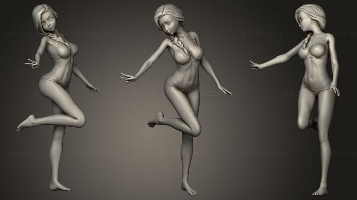 Figurines of girls (Girl 345, STKGL_0911) 3D models for cnc