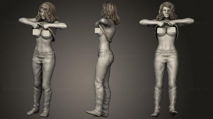 Статуэтки девушки (Девушка Мигает, STKGL_0917) 3D модель для ЧПУ станка