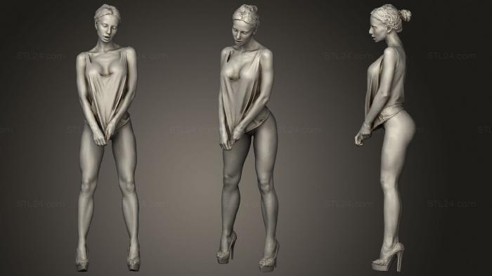 Figurines of girls (Girl Posing Sexy, STKGL_0937) 3D models for cnc