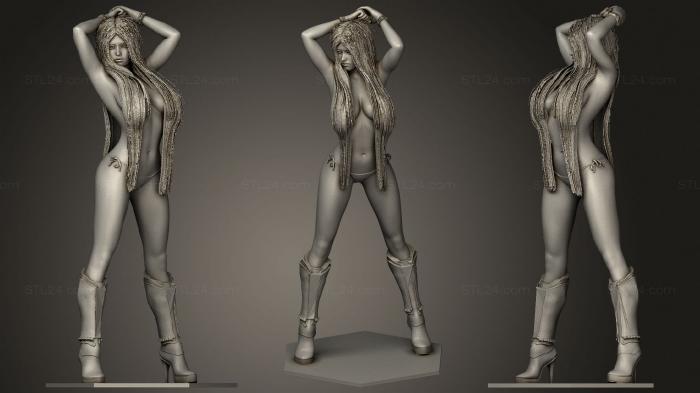 Figurines of girls (Hot sexy girl, STKGL_1003) 3D models for cnc