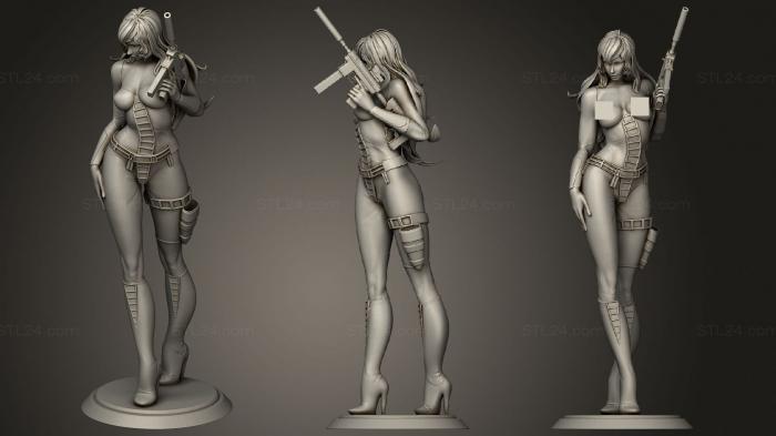 Figurines of girls (JANE ROYAL, STKGL_1024) 3D models for cnc