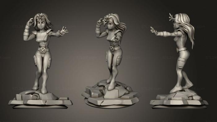 Figurines of girls (Jean Grey, STKGL_1027) 3D models for cnc