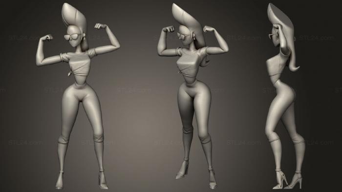 Статуэтки девушки (Дженни Брава, STKGL_1029) 3D модель для ЧПУ станка