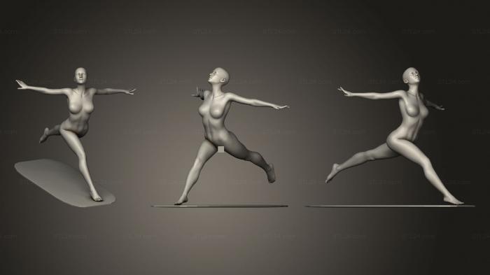 Figurines of girls (Jumping Woman, STKGL_1040) 3D models for cnc