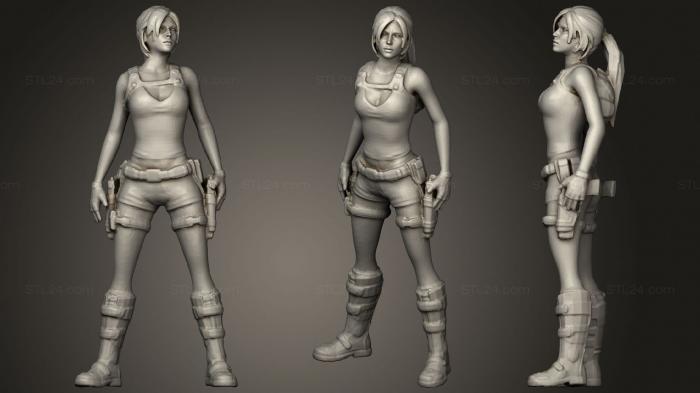 Figurines of girls (Lara staring good, STKGL_1077) 3D models for cnc