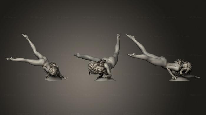 Figurines of girls (Left hand face down girl, STKGL_1083) 3D models for cnc
