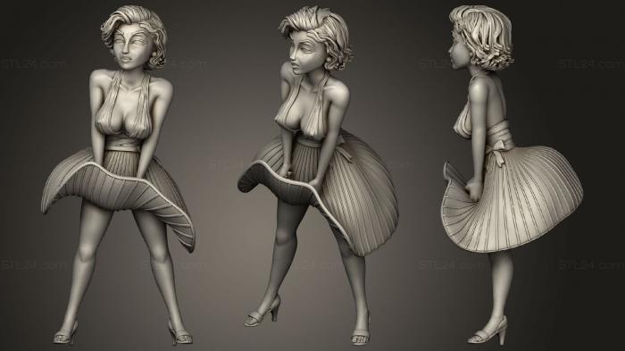 Figurines of girls (Marilyn Monroe Empire Figures, STKGL_1131) 3D models for cnc