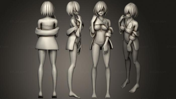 Figurines of girls (Mash Kyrielight Summer Bikini 2, STKGL_1134) 3D models for cnc