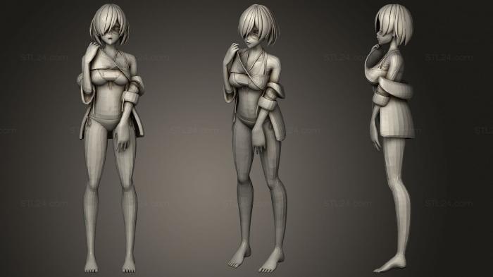 Figurines of girls (Mash kyrielight summer bikini, STKGL_1135) 3D models for cnc
