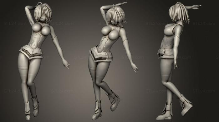 Figurines of girls (Mashu Kyrielight (FGO), STKGL_1136) 3D models for cnc