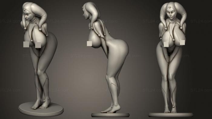 Figurines of girls (Masquerade, STKGL_1138) 3D models for cnc