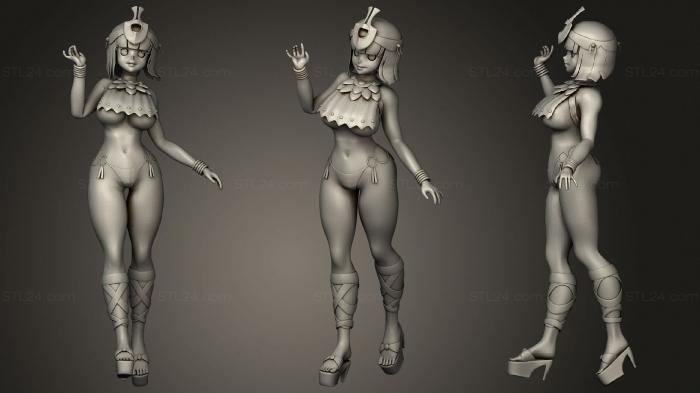 Figurines of girls (Menace Gueens Blade, STKGL_1151) 3D models for cnc