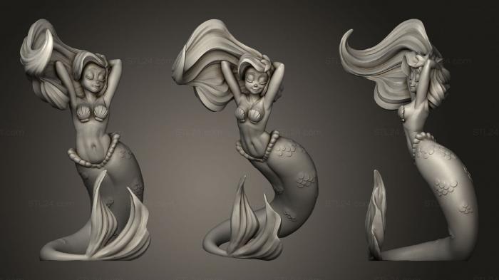 Figurines of girls (Mermaid 2, STKGL_1156) 3D models for cnc