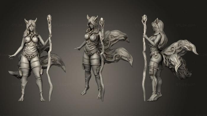 Figurines of girls (Messias Scrap Fox Girl, STKGL_1159) 3D models for cnc