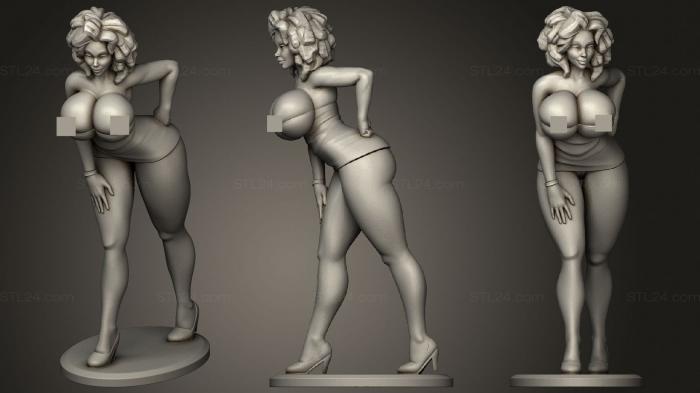 Figurines of girls (Mrs Amos, STKGL_1187) 3D models for cnc