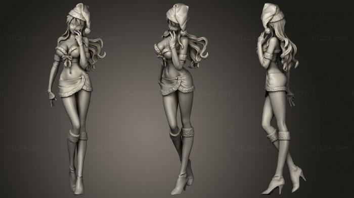 Figurines of girls (NAMI Christmas, STKGL_1212) 3D models for cnc