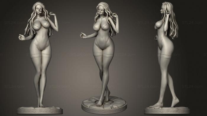 Figurines of girls (Nezuko Adult demon slayer Lingerie, STKGL_1225) 3D models for cnc