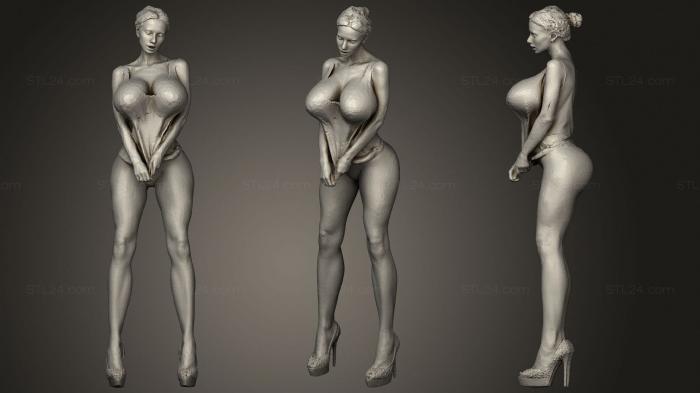 Статуэтки девушки (Нуар 2 сексуальная поза подростка, STKGL_1241) 3D модель для ЧПУ станка