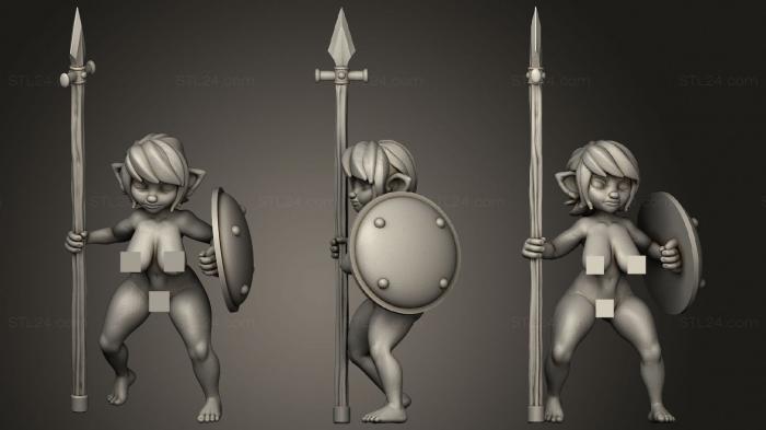 NUDE GNOME SPEARWOMAN