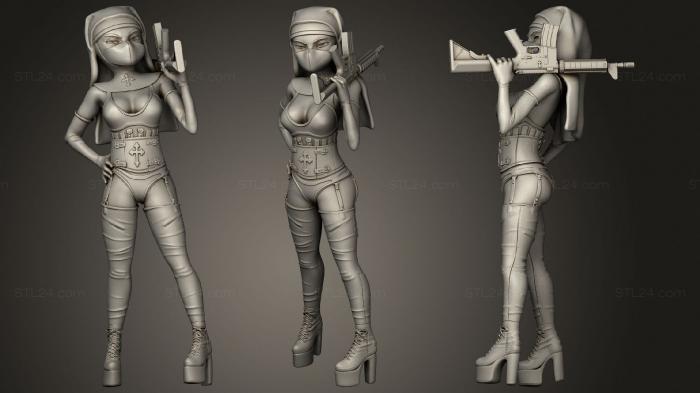 Figurines of girls (Nun Empire Figures, STKGL_1249) 3D models for cnc