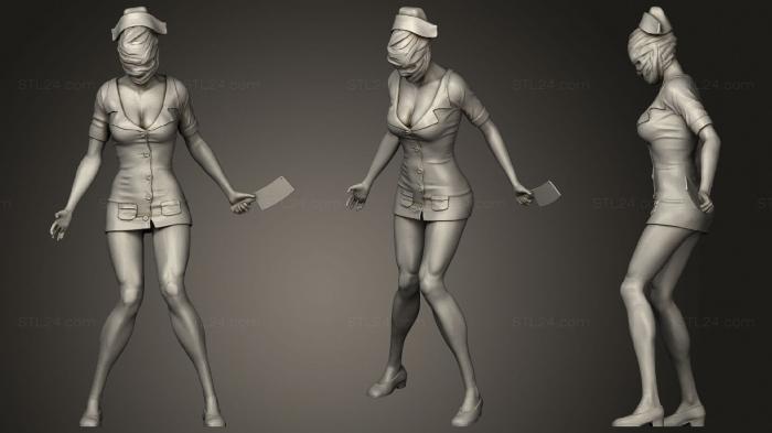 Figurines of girls (Nurse axe Silent Hill, STKGL_1252) 3D models for cnc