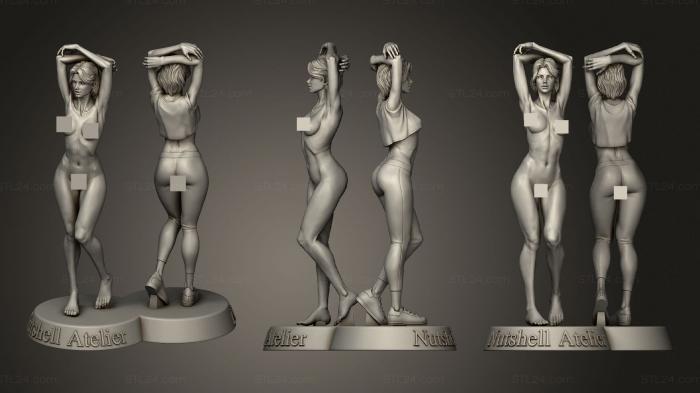 Figurines of girls (Nutshell Atelier Pose 01, STKGL_1257) 3D models for cnc