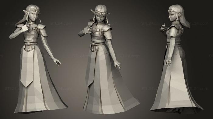 Figurines of girls (Ocarina of Time Zelda, STKGL_1261) 3D models for cnc