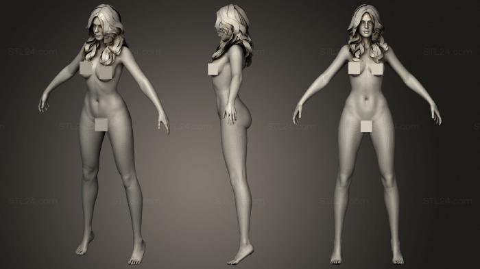 Figurines of girls (Photorealistic Female Character, STKGL_1295) 3D models for cnc