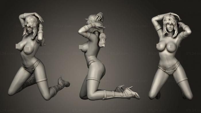 Figurines of girls (PILLAR WOMAN, STKGL_1297) 3D models for cnc