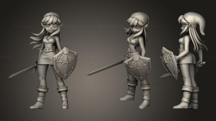 Figurines of girls (Pinkle The Legend of Zelda, STKGL_1302) 3D models for cnc