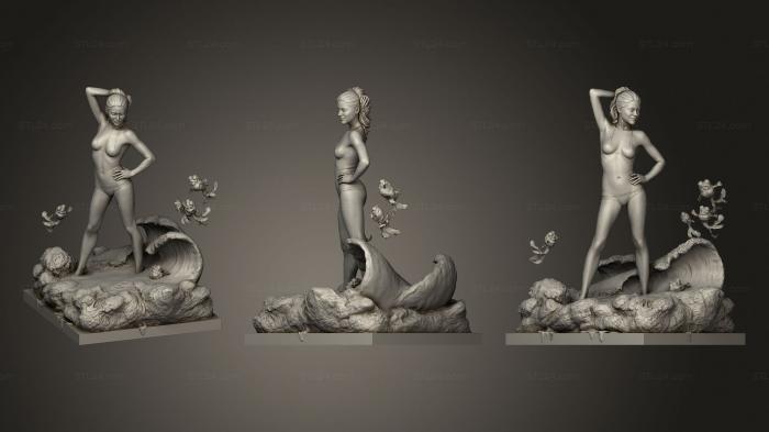 Figurines of girls (Pinup Girl High Poly, STKGL_1305) 3D models for cnc