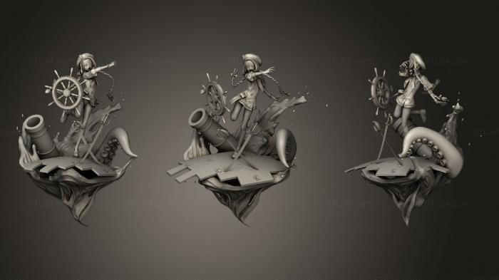 Figurines of girls (Pirate Girl Grace, STKGL_1306) 3D models for cnc