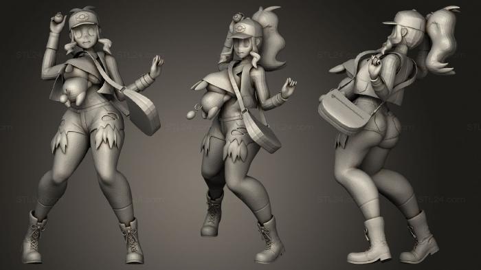 Figurines of girls (Pokegirl, STKGL_1315) 3D models for cnc