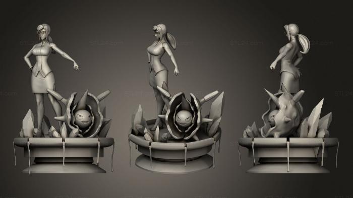 Figurines of girls (Pokemon Lorelei fixed, STKGL_1316) 3D models for cnc
