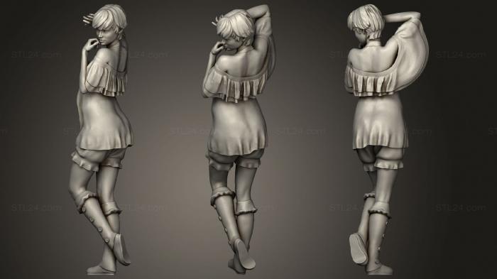 Статуэтки девушки (Красивая Женщина, Часть 1, STKGL_1328) 3D модель для ЧПУ станка