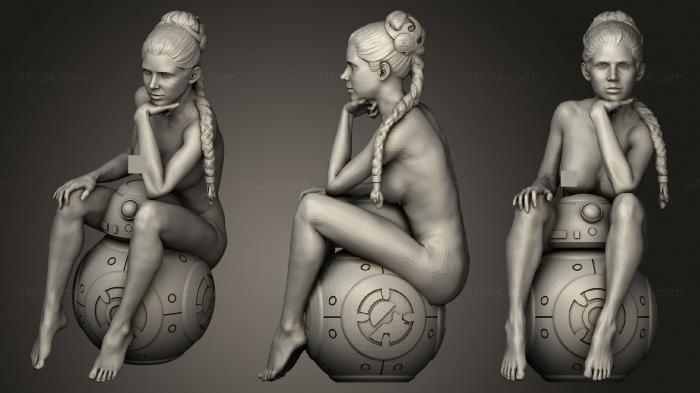 Figurines of girls (Princes Leia, STKGL_1332) 3D models for cnc