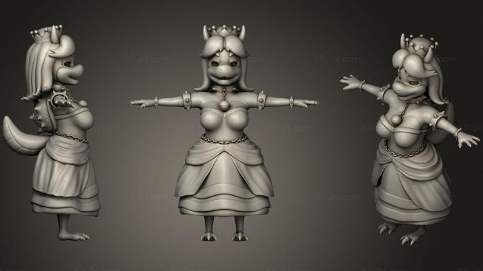 Figurines of girls (Princess daisy Koopa bowsers forgotton daughter, STKGL_1333) 3D models for cnc