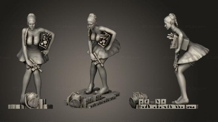 Статуэтки девушки (Принцесса Лея Ходит по магазинам, STKGL_1335) 3D модель для ЧПУ станка