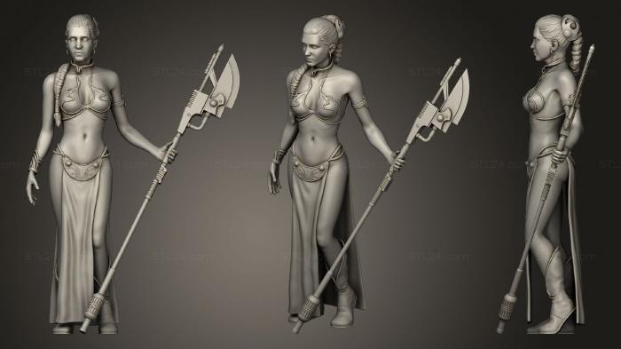Figurines of girls (Princess Leia, STKGL_1336) 3D models for cnc