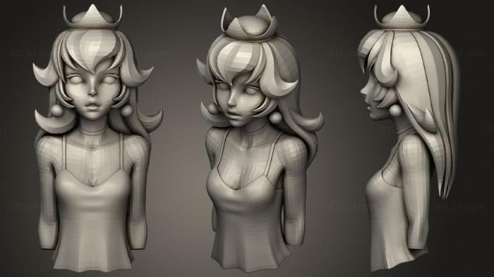 Figurines of girls (Princess Peach, STKGL_1337) 3D models for cnc