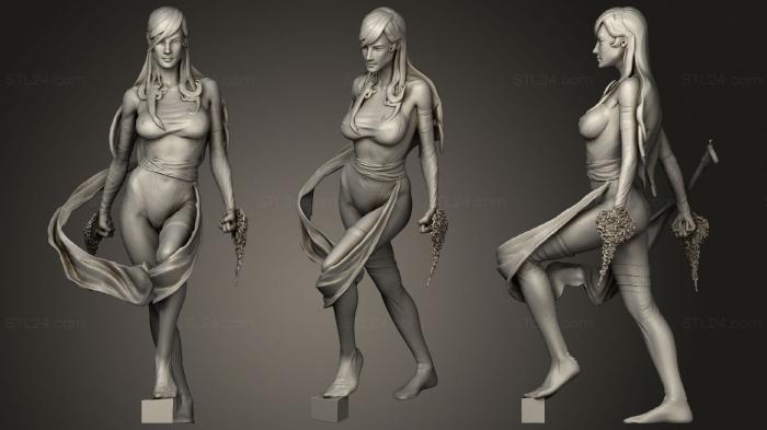 Figurines of girls (Psylock 05, STKGL_1343) 3D models for cnc