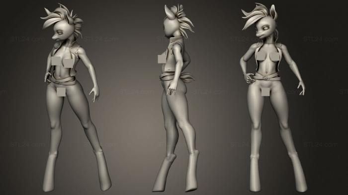 Figurines of girls (Punk Rock Rarity, STKGL_1349) 3D models for cnc