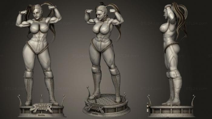 Figurines of girls (R Mika Street Fighter, STKGL_1355) 3D models for cnc