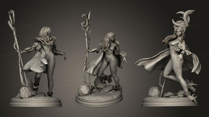 Figurines of girls (R Nestudio Moon Wizard, STKGL_1356) 3D models for cnc
