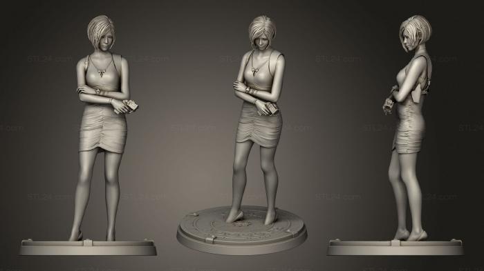 Статуэтки девушки (Обитель Зла Ада Вонг, STKGL_1387) 3D модель для ЧПУ станка