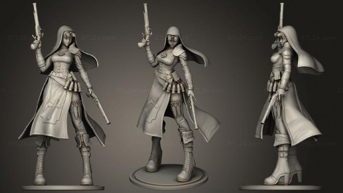 Figurines of girls (Rubim Nun full body, STKGL_1405) 3D models for cnc