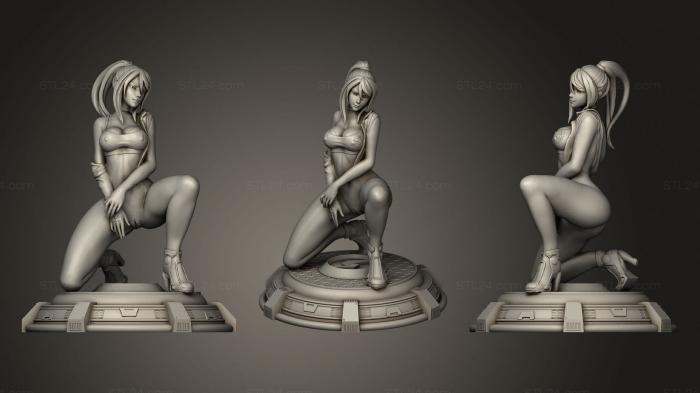 Статуэтки девушки (Самус Аран 22, STKGL_1430) 3D модель для ЧПУ станка