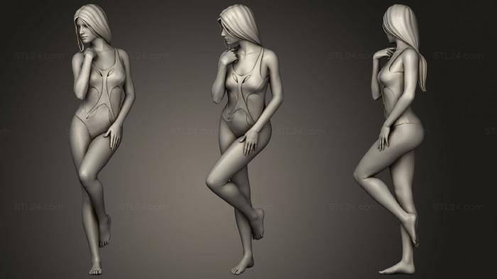 Статуэтки девушки (Сексуальное тело девушки, STKGL_1459) 3D модель для ЧПУ станка