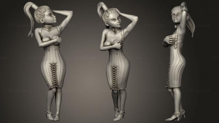 Figurines of girls (Sexy corset dress, STKGL_1461) 3D models for cnc