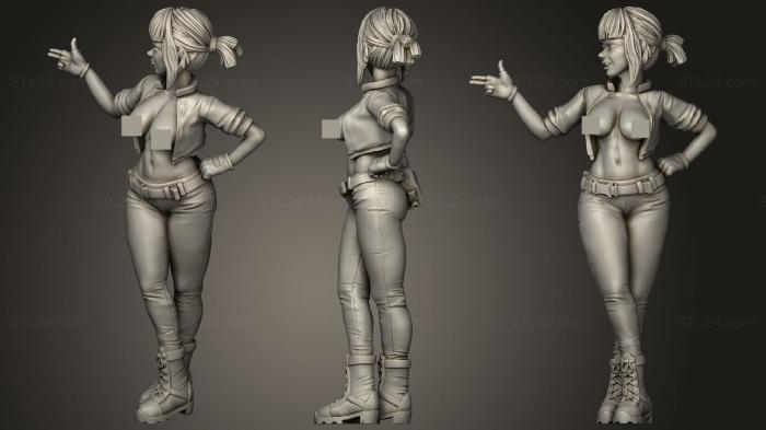 Figurines of girls (Sexy Cyberpunk Cyborg Police Officer, STKGL_1462) 3D models for cnc